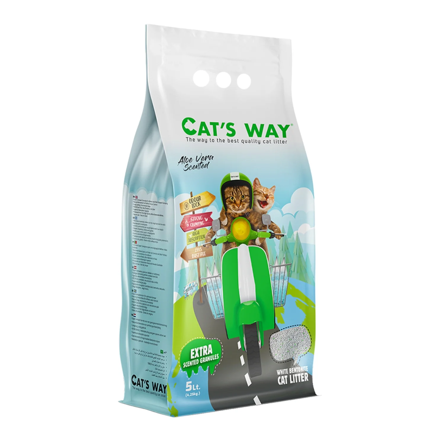 Litière cat's way 10 litres - Aloe vera