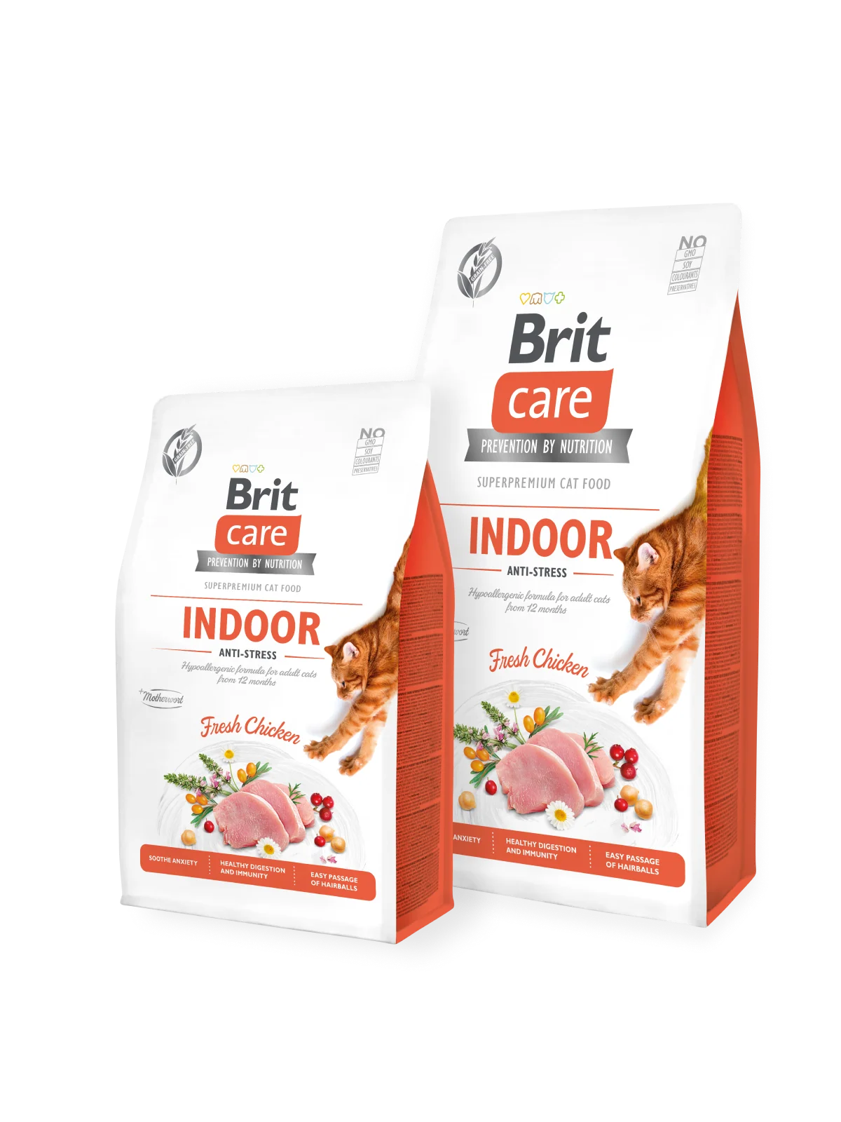 Brit Care Cat Grain Free INDOOR ANTI-STRESS ( 400gr-2kg-7kg ) (400 gr)