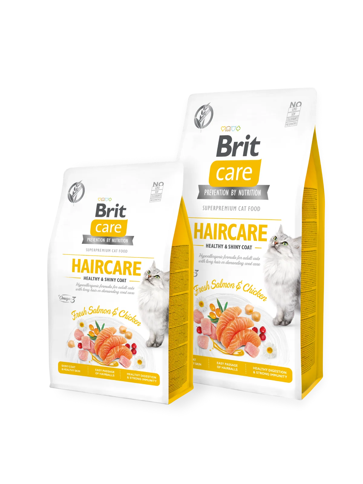 Brit Care Cat HAIRCARE HEALTHY AND SHINY COAT ( 400gr-2kg-7kg ) (400 gr)