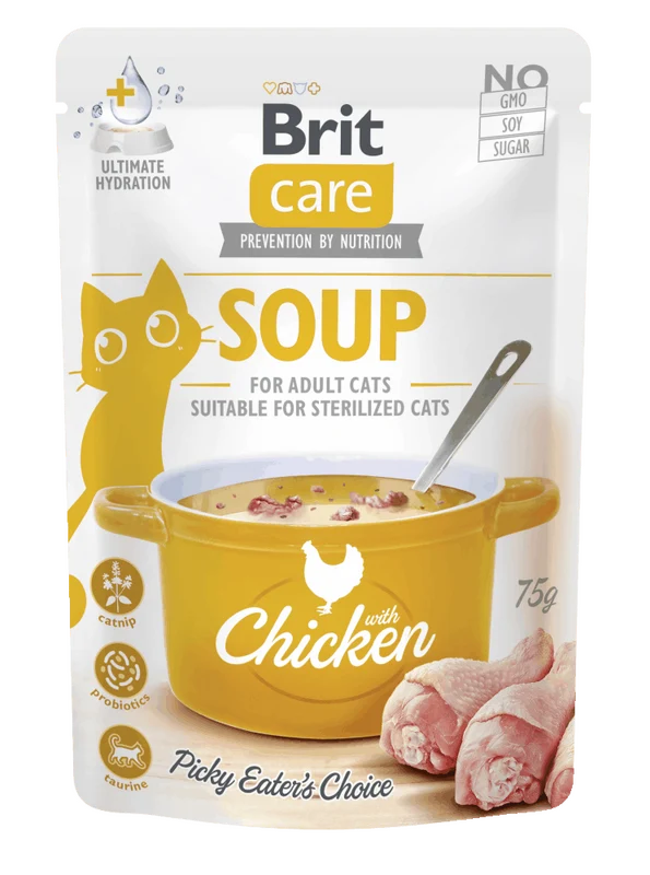 Brit Care Chat Soupe au poulet pour chats 75 g