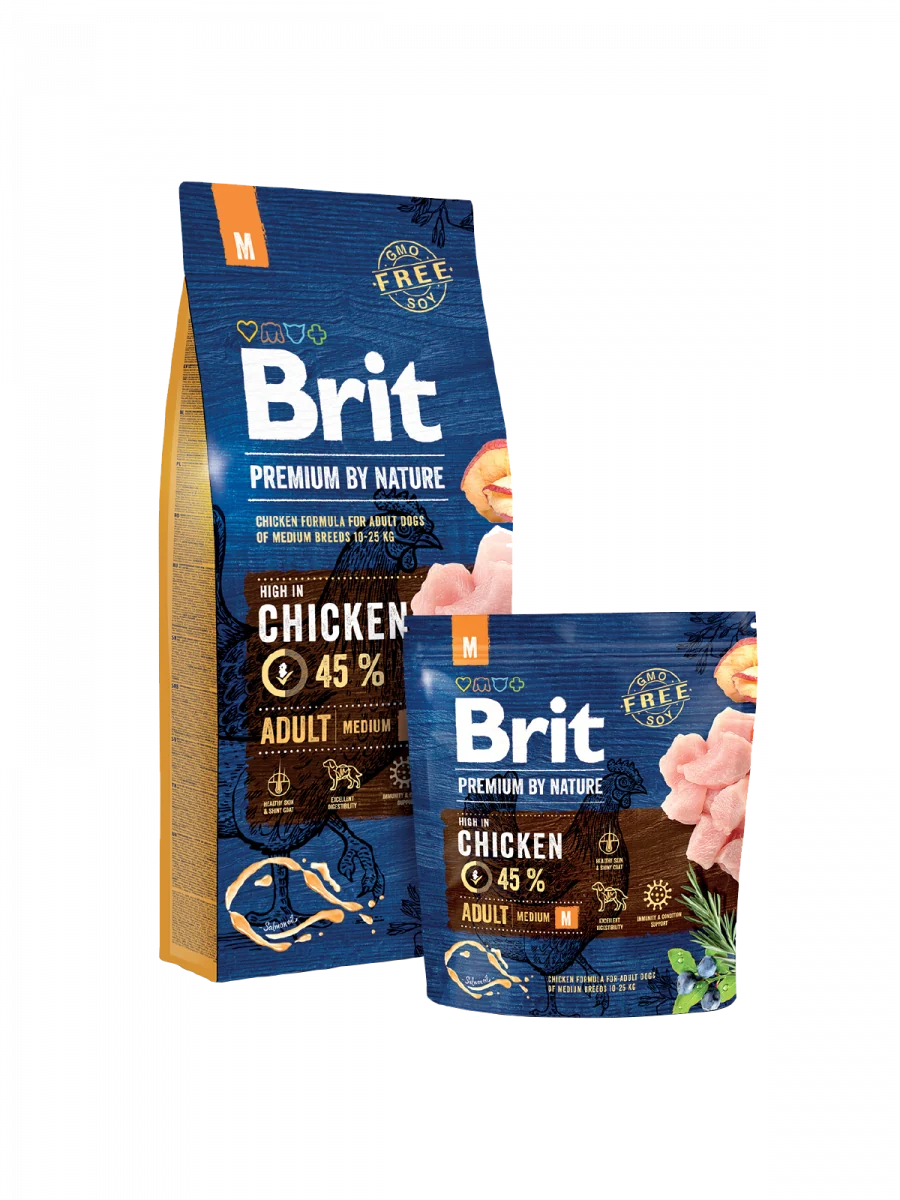 Brit Premium by Nature Chien Adulte Medium ( 3kg-15kg ) (15 kg)