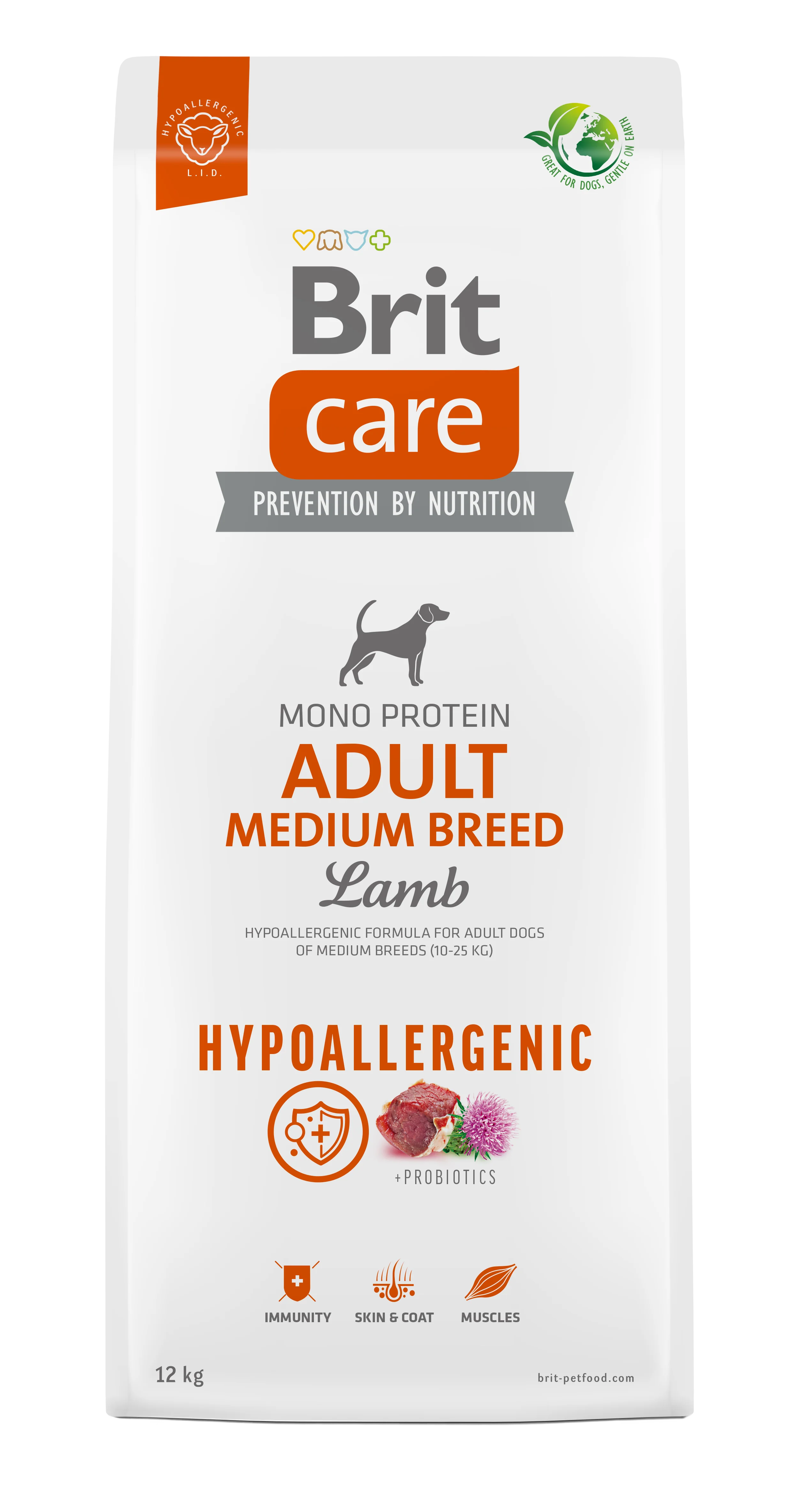 Brit Care Aliment Sec Chien Hypoallergénique Adulte Race Moyenne ( 3kg-12kg ) (3kg)