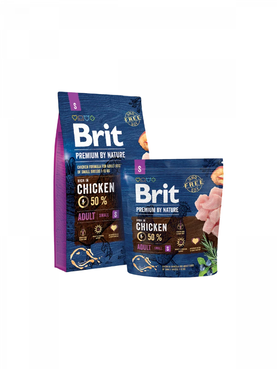 Brit Premium by Nature  Chien ADULTE Small  ( 3kg-8kg ) (3kg)