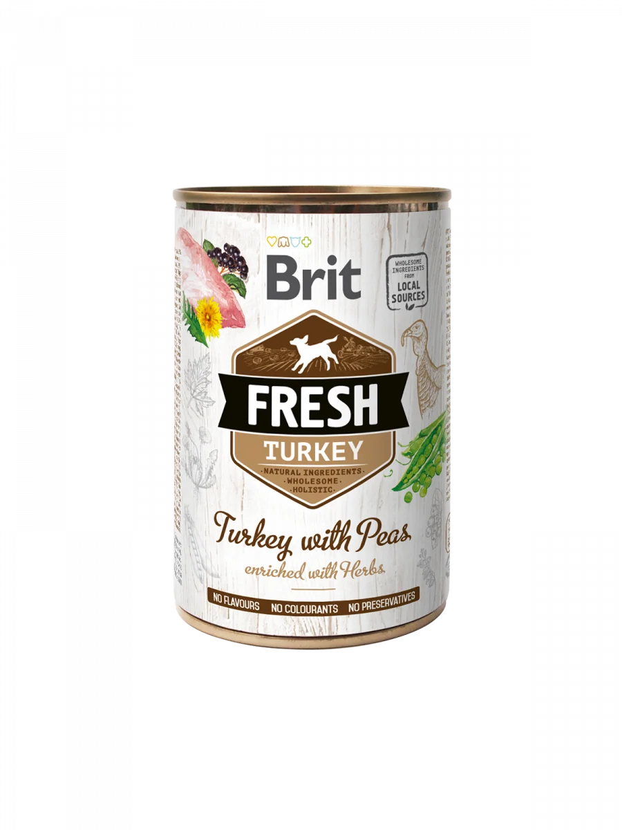 Brit Aliment Humide Chien Fresh Turkey with Peas 400 g