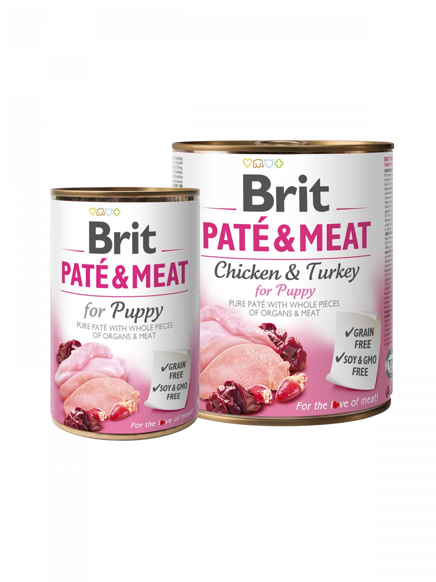 BRIT Chien PÂTÉ & VIANDE-POULET & DINDE - CHIOT 400 G