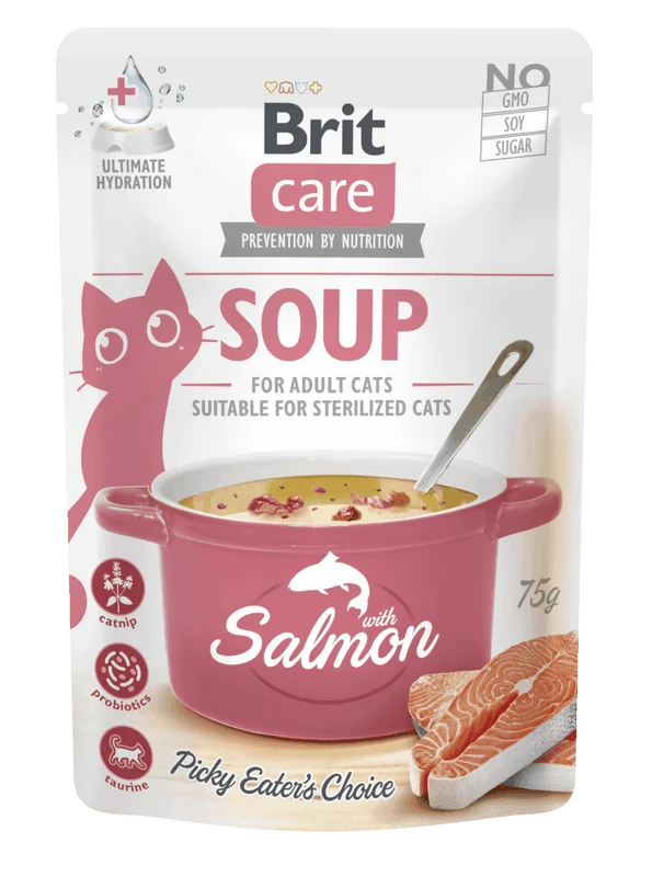 Brit Care Chat Soupe au saumon pour chats 75 g