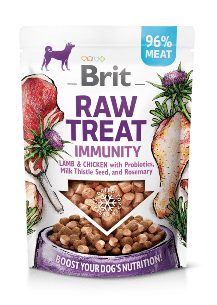Brit Raw Treat Immunity. Freeze-dried treat and topper. Lamb & Chicken 40 G