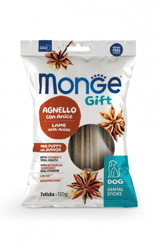 Monge Gift Puppy And Junior Mini Lamb with Anise Dental Sticks