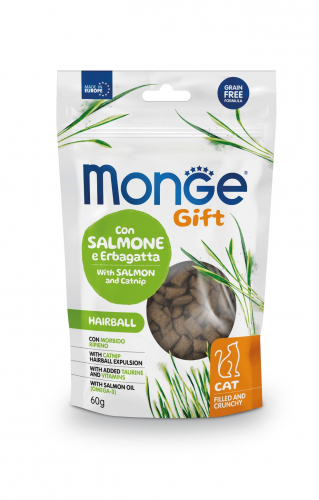 Monge Gift Hairball Adult with Salmon and Catnip