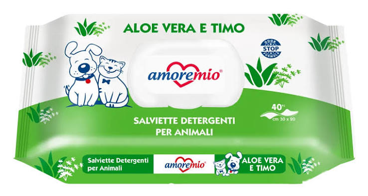 Lingettes Amore Mio 40 Wipes (Aloe vera)