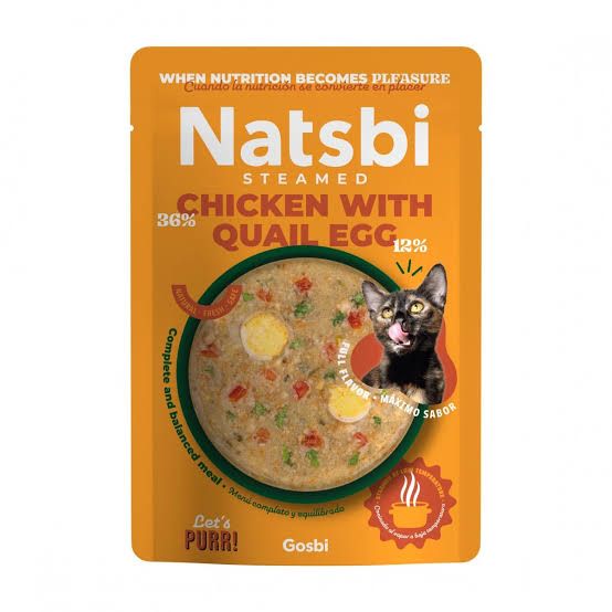 Natsbi Steamed Poulet et Oeuf De Caille 80g