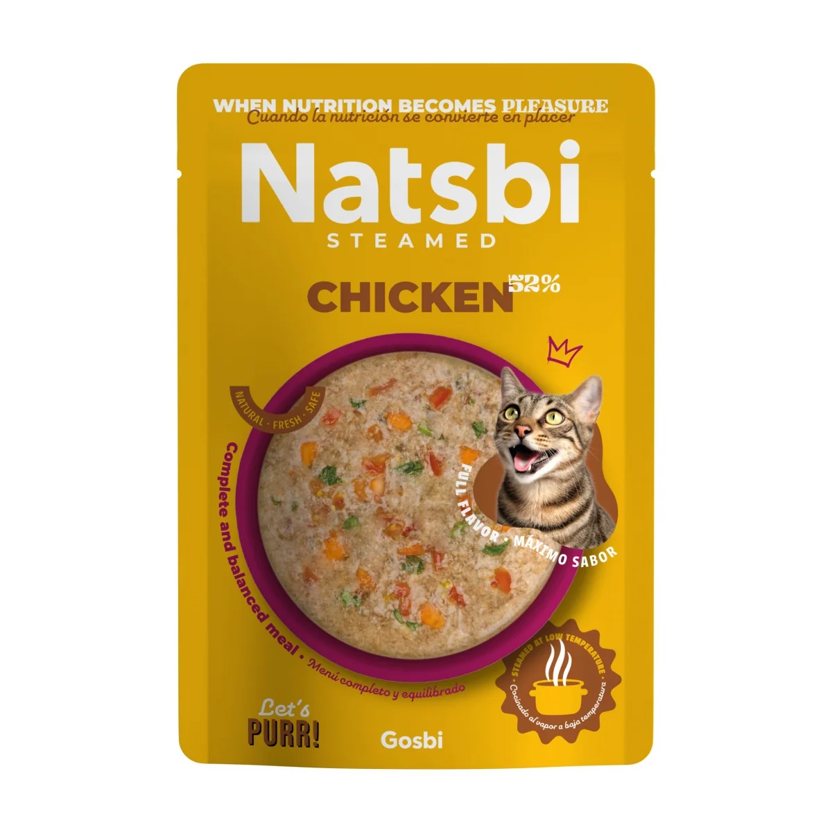 Natsbi Steamed Poulet Pour Chat 80g
