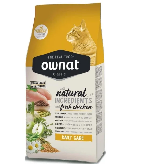 Ownat Classic Daily Care pour chat adulte (1.5kg-4kg-15kg) (400 gr)