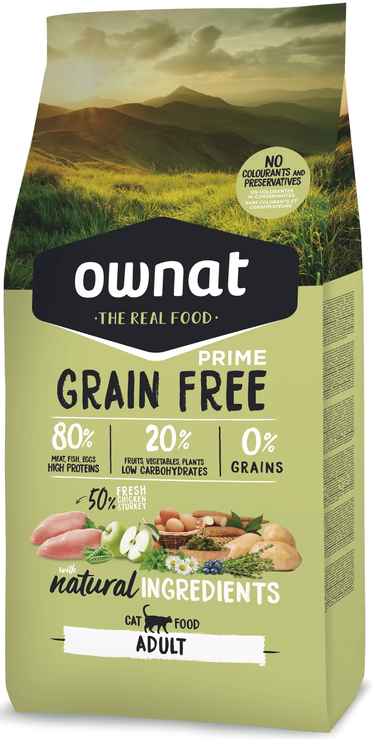 Ownat poulet pour Chat Grain Free Prime Adult 3 Kg