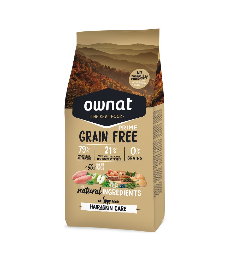 OWNAT Chat GRAIN FREE HAIR & SKIN 3 Kg