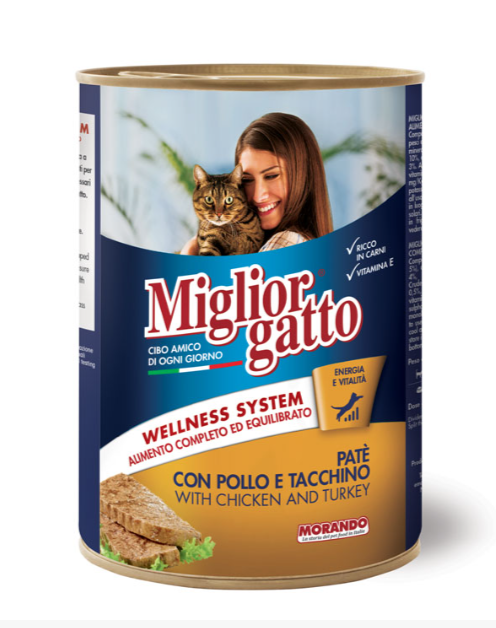 Paté Miglior Gatto 400G (Poulet & dinde)