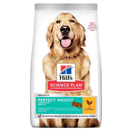 Hill's Science Plan - Adult Perfect Weight Croquettes Pour Grand Chien Au Poulet - 12kg