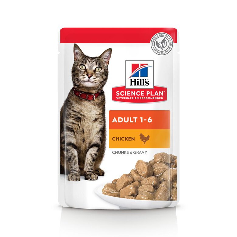 Hill’s Pâtée Adulte 85gr pour Chats en pochon Poulet 85gr