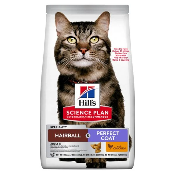 Hill’s Science Plan Croquettes Feline Hairball And Perfect Coat (1.5kg | 7kg )
