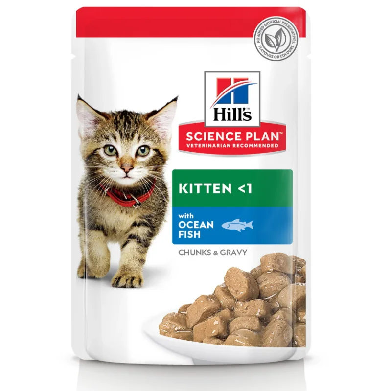 Hill’s Science Plan Paté pour Chaton avec sauce au Poisson Sachet de 85g