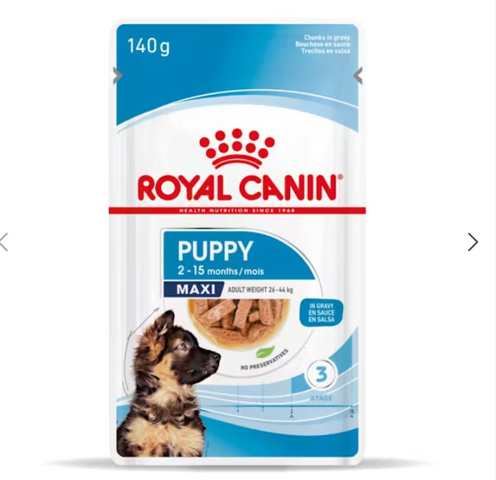 Royal Canin Maxi Puppy Sauce-Sachet fraîcheur pour chiot 140G